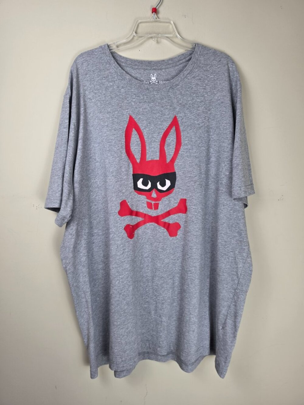 Psycho Bunny Men's Skull Crossbones Graphic T-Shirt Gray 3XLT Streetwear - Picture 2 of 10